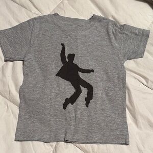 Rabbit Skins Gray Kids Short Sleeve Tee with Black Silhouette